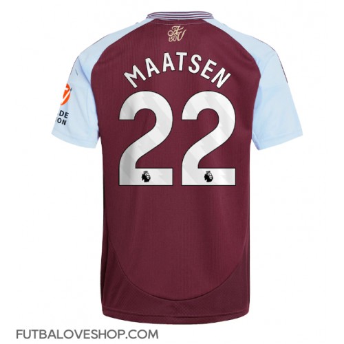 Dres Aston Villa Ian Maatsen #22 Domáci 2024-25 Krátky Rukáv